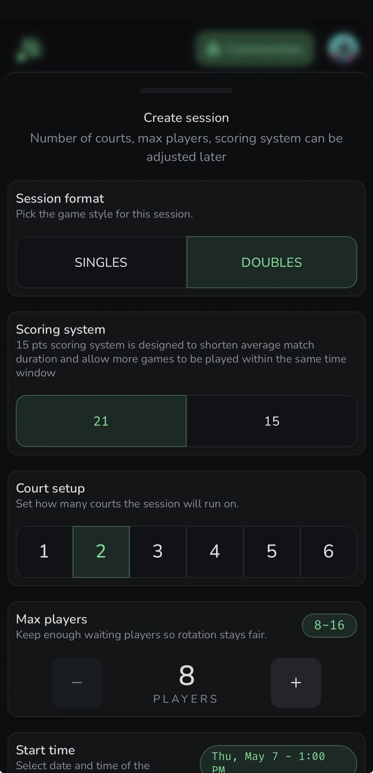 Shuttl mobile new session screen